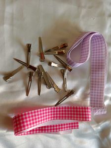 Hair Clips &amp; Ribbon Bundle