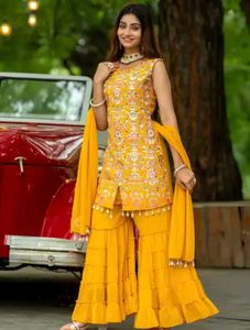 Elegant Yellow Sharara Suit