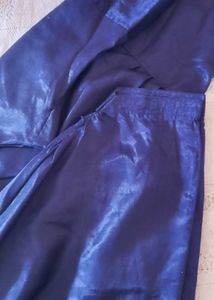 Pink &amp; Navy Kurta Set