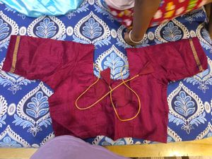 Vintage Orange saree with maroon background