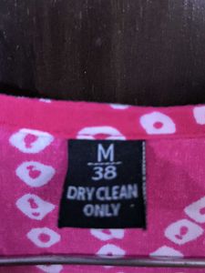 Pink Bandhani Print Dress