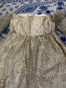 Golden Party Wear Playsuit
