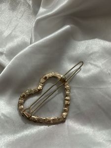 Heart Rhinestone Hair Clip