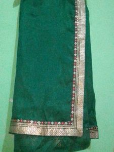 Beautiful Green Net Saree