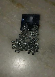 Silver Jhumka Earrings