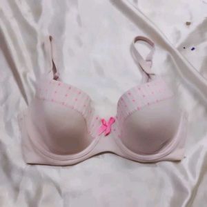 Cute Pink Polka Dot Bra