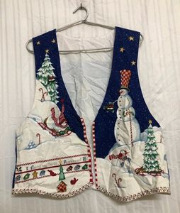 Blue Printed Waistcoat