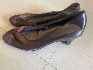 Msl Brand Women&#39;s Ribbon Bow Heel Brown Euro 39 👠
