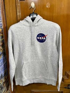 H&amp;M NASA LIGHT GREY RELAXED FIT HOODIE