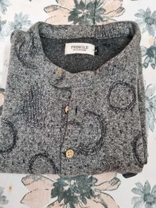 Vintage Patterned Tunic Full Sleeves Sweatshirt