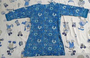 Blue Floral Print Tunic