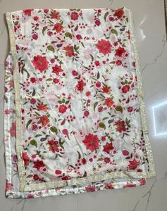 Elegant White Embroidered Kurti Set