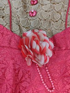 Rose pink grown up girl dress