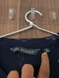 Navy Blue Formal Sleeveless AVAASA KURTI