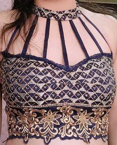 Embroidered Blue Blouse