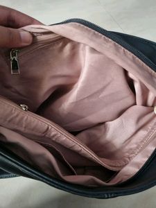 Black Caprese Faux Leather Bag
