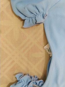 Sweetheart Neck Long Sleeves Gathered Top