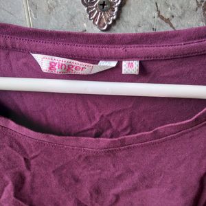 Esprit Purple Tie-Front Crop Top