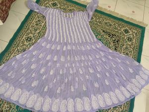 56 kali chikankari anarkali