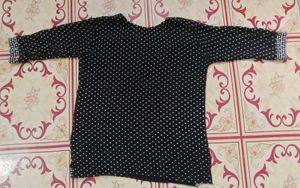 Black &amp; White Polka Dot Top