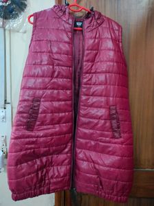 Burgundy Puffer Vest