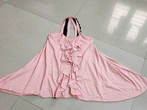 Pink Ruffle Mini Dress