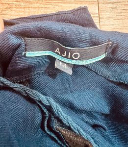 3/4th Jumpsuit With Embroidery: Navy Blue: Medium