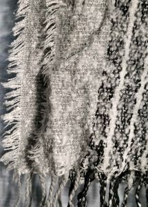 Striped Scarf with Fringes