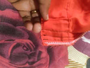 Red And Blue Work Blouse