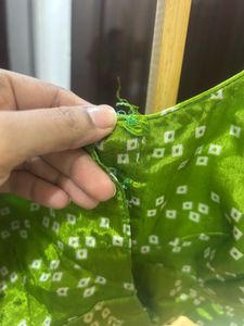 Green Bandhani saree