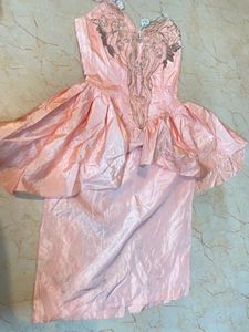 peach vintage dress