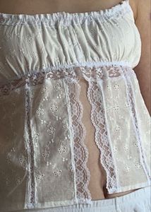 Lace Trim Crop Top🌸✨🎀