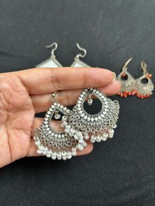 COMBO of 3 Oxidised Earrings