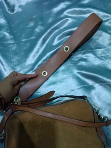 Brown Suede Leather Shoulder Bag