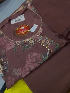 Coffee Brown Crepe Suit UNSTITCHED