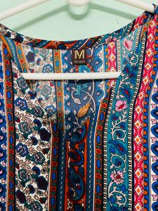 Boho Floral Clip-Back Top