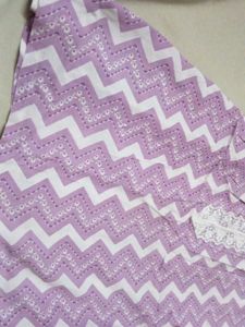Purple Zig-Zag Print Short Kurti