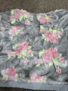 Floral Fuzzy Crop Top