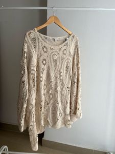Crochet Paisley Lace PLUS SIZE Tunic Top