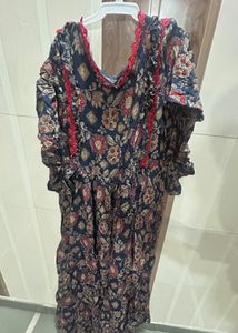 Rayon Floral Full Gher Frock