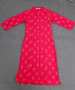Preloved Pink Printed Kurta