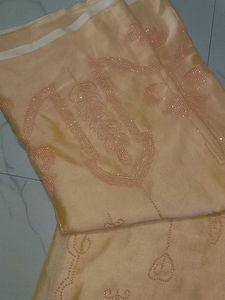 Elegant Peach silk Saree with blause