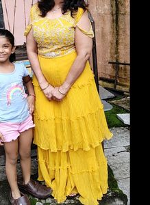Frok Style Kurta With Gharara Set