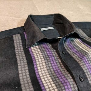Striped Button-Down Shirt