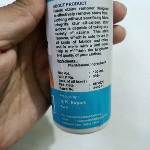HK Export Fabric Stain Remover