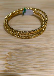 Exquisite 3-Piece Gold-Plated Turkish Bangles Set