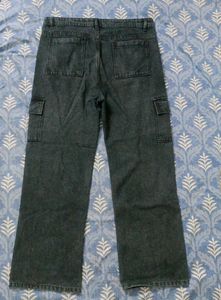 High Waist Cargo Jeans