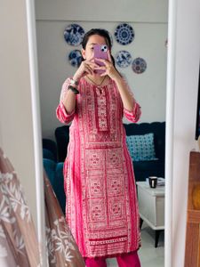 BIBA Pink Print Kurti