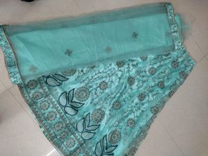 Aqua Embellished Lehenga Choli