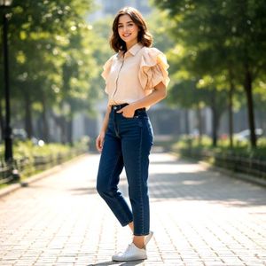 Elegant Ruffled Sleeve Top